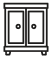 Modern Cupboard icon with minimalist design