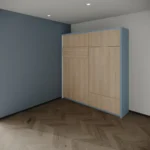 Single Wall bed with Sliding Dining Table