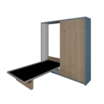 Single Wall bed with Sliding Dining Table