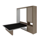 Double Wall bed with study desk supporting efficient space utilization