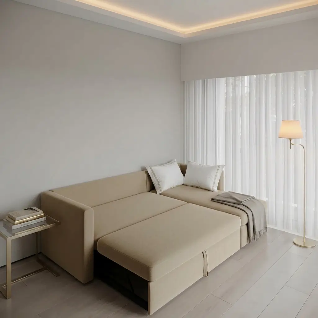 XL Modern Sofa cum Bed with Lounger for compact and modern homes
