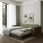 Contemporary Sofa cum Bed with a premium fabric finish