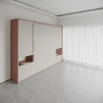 Double Wall bed with Study desk and Storage combining work and comfort