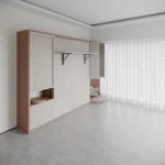 Double Wall bed with study desk maximizing available floor space