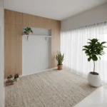 Space-saving horizontal wall bed designed for compact modern homes