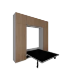 Multifunctional double wall bed with wardrobes on both sides