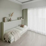 Horizontal Single Wall bed for modern bedrooms