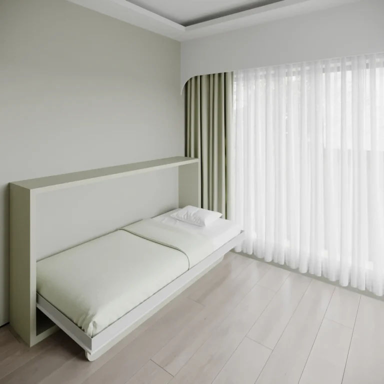 Horizontal Single Wall bed designed for small apartments