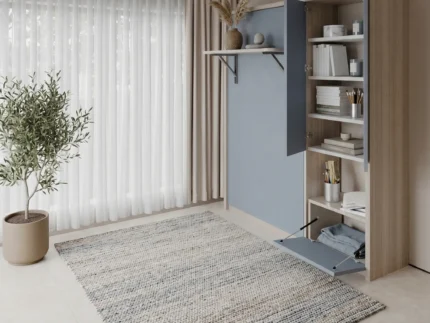 Single Wall bed with Storage for organized bedrooms