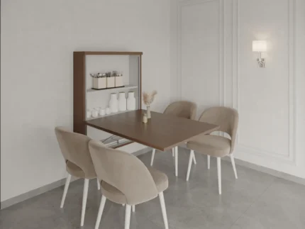 Smart slide-out dining folding table for modern living spaces