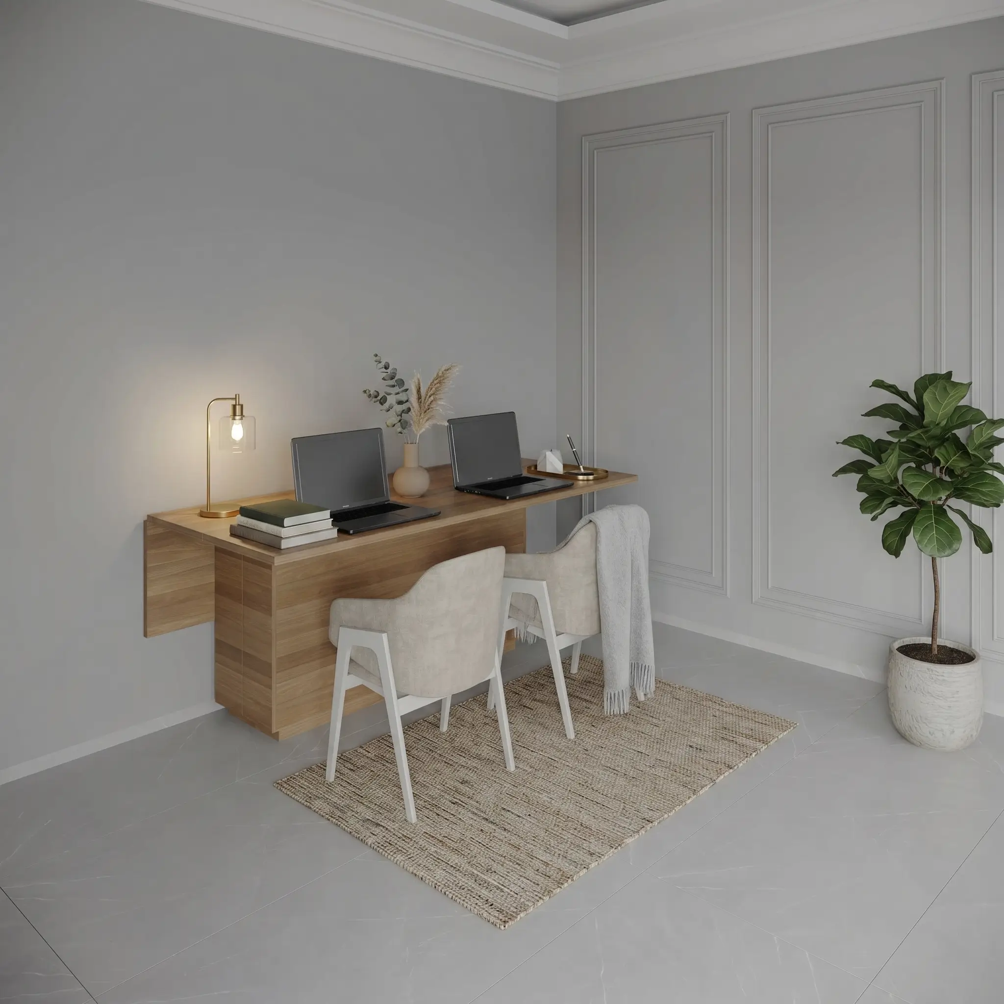 Winged Dining Folding Table for space-saving dining in modern interiors