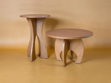 Laurel & Hardy Table Set with premium wood finish