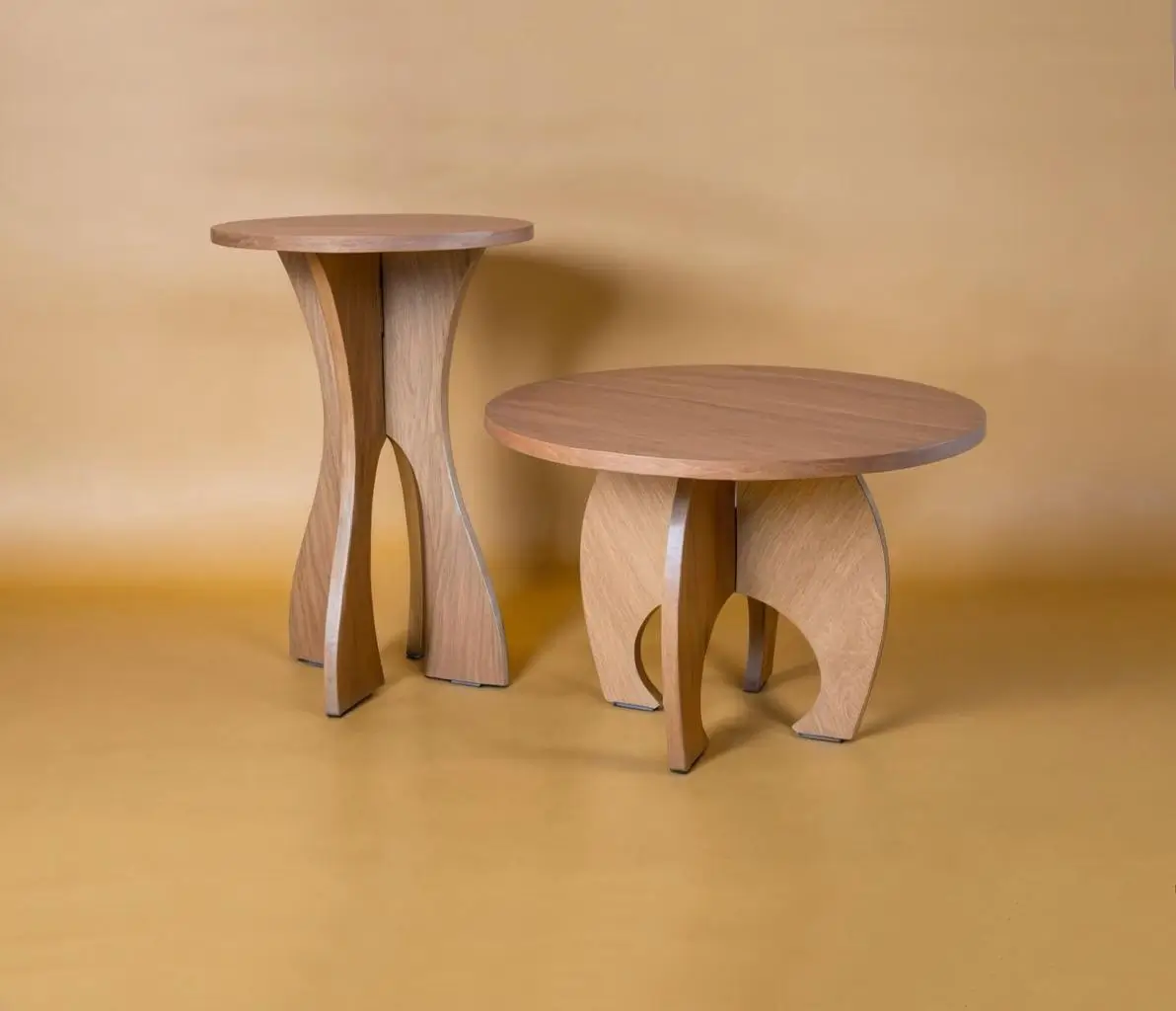 Laurel & Hardy Table Set with premium wood finish