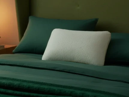 Premium latex feel pillow providing soft comfort and responsive support