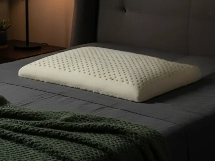 Natural latex pillow designed for comfortable head and neck alignment