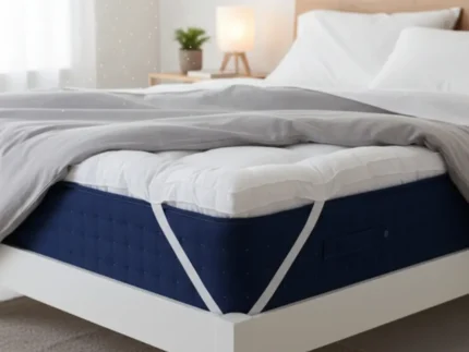 High-quality mattress topper improving mattress comfort and durability