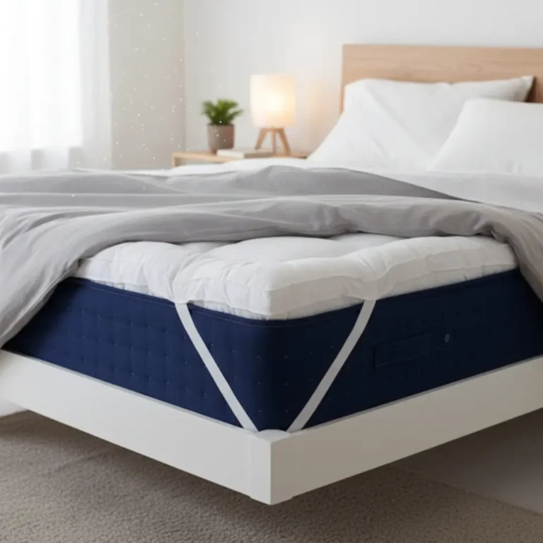 High-quality mattress topper improving mattress comfort and durability