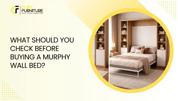 Modern Murphy wall bed with a space-saving design in a contemporary bedroom