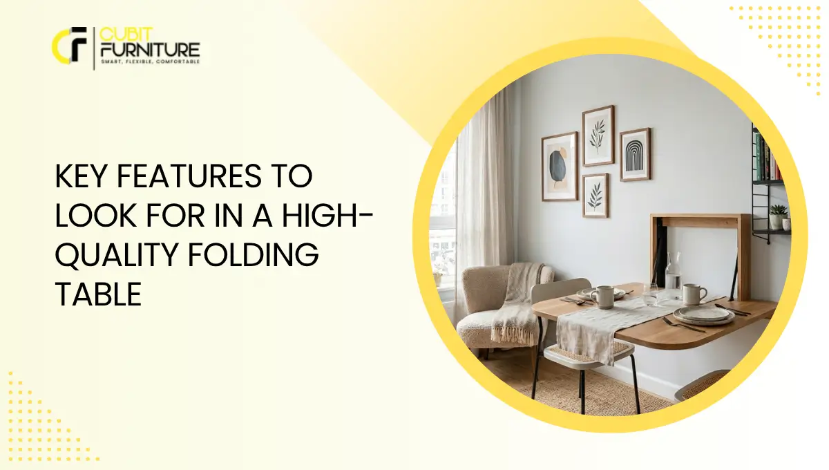 High-quality folding table with a durable frame and space-saving design for modern homes