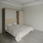 Double Wall bed with wardrobe - Image 3