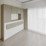 Horizontal Single Wall bed with storage above